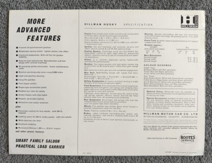 1964 Hillman Husky Brochure - Image 2