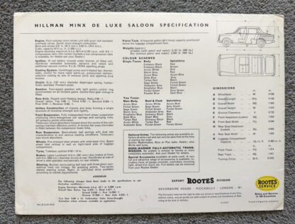 1964 Hillman Minx Brochure - Image 10