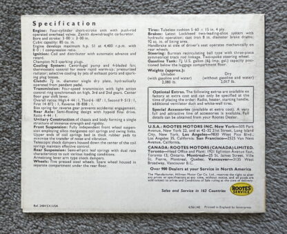 1960 Hillman Husky Brochure - Image 5