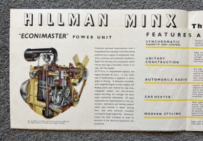 1952 Hillman Minx Brochure - Image 3