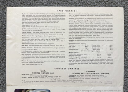 1952 Hillman Minx Brochure - Image 9