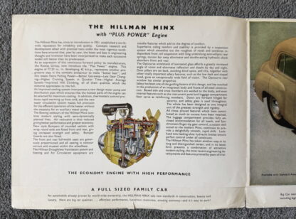 1950 Hillman Minx Brochure - Image 3
