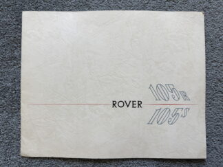 1957 Rover P4 105R, 105S Brochure