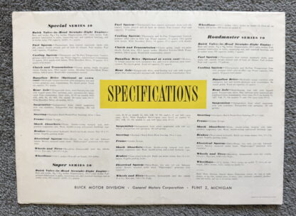 1950 Buick Special, Super Series 50, Roadmaster Series 70 Range Brochure - Image 6