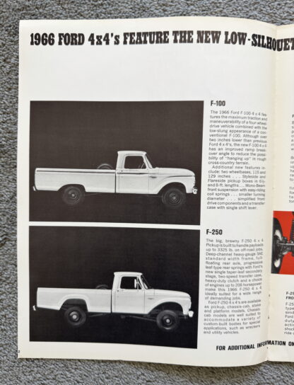 1966 Ford Pickup/Truck F100, F250 4WD Brochure - Image 2