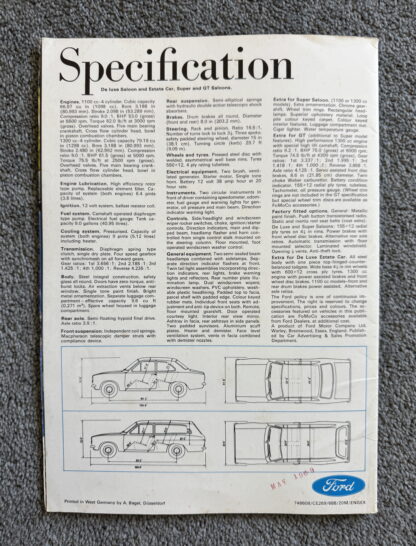 1968 Ford Escort, De Luxe, Super, GT, Estate Brochure - Image 12