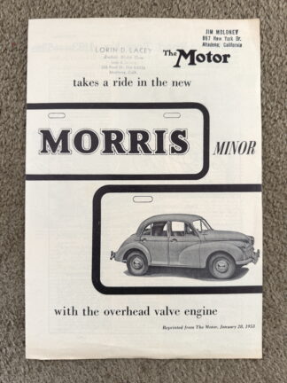 1953 Morris Minor Brochure