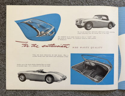 1955 Austin Healey 100 Brochure - Image 2