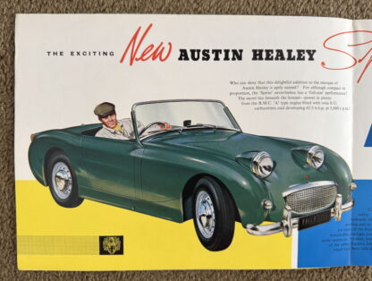 1958 Austin Healey "Frogeye" Sprite Brochure - Image 2