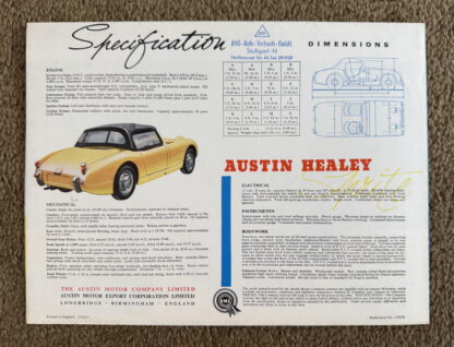 1960 Austin Healey "Frogeye" Sprite Brochure - Image 10