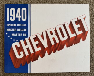 1940 Chevrolet Special, Master De Luxe, Master 85 Range Brochure