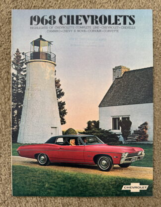 1968 Chevrolet Range Brochure Corvette Chevelle Camaro Corvair Bel Air