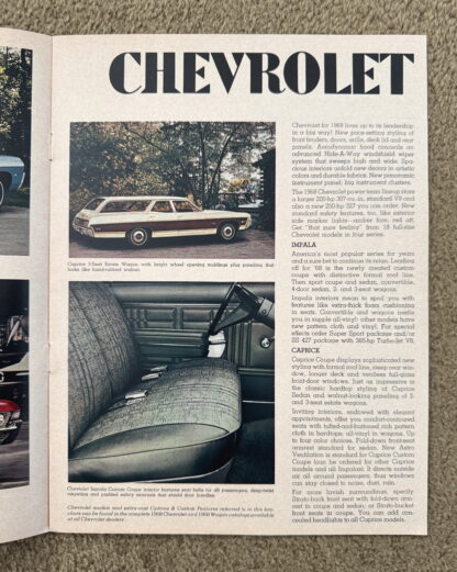 1968 Chevrolet Range Brochure Corvette Chevelle Camaro Corvair Bel Air - Image 3