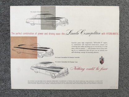 1950 Lincoln Cosmopolitan Capri Brochure - Image 9