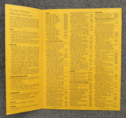 1969 Ford Range Price Estimator Brochure Mustang, Cortina, Falcon, Fairlane - Image 3