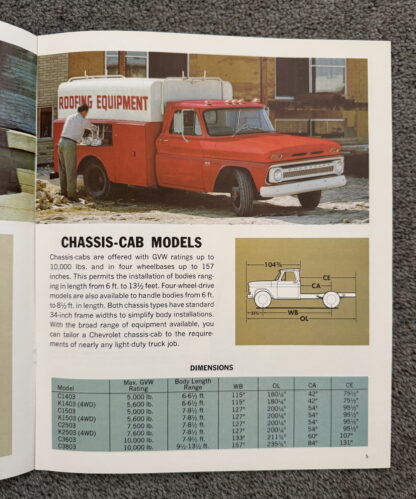 1966 Chevrolet Pickup Brochure C10, C20, C30, K10, K20 Fleetside, Stepside - Image 5