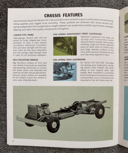 1966 Chevrolet Pickup Brochure C10, C20, C30, K10, K20 Fleetside, Stepside - Image 8