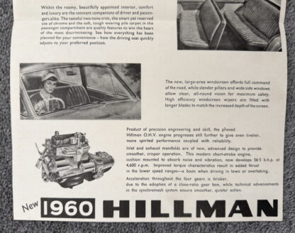 1960 Hillman Minx Australian Brochure - Image 5