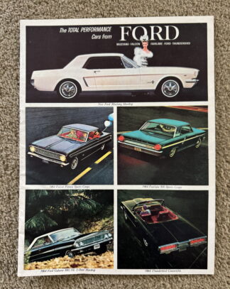 1964 Ford Range Brochure Mustang, Falcon, Thunderbird, Galaxie, Fairlane