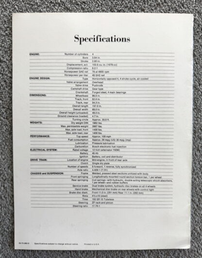 1973 Porsche 914 Brochure - Image 7