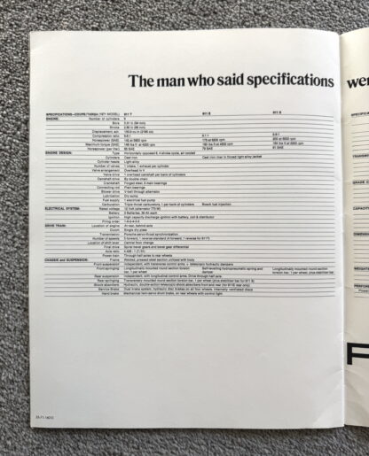 1971 Porsche 911 Range Brochure - Image 13