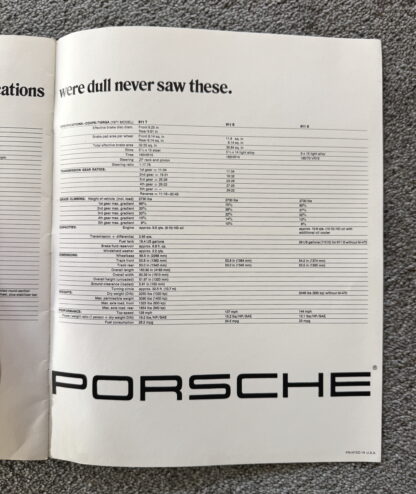 1971 Porsche 911 Range Brochure - Image 14