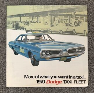 1970 Dodge Taxi Fleet Brochure Polara, Coronet, Sportsman