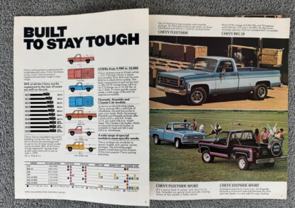 1977 Chevrolet Pickup Brochure C10, C20, C30, K10/20/30, Fleetside, Stepside - Image 2