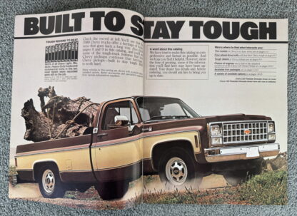 1980 Chevrolet Pickup Brochure C10, C20, C30, K10/20/30, Fleetside, Stepside - Image 2