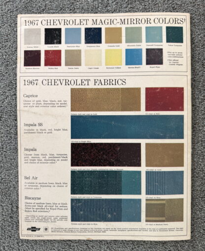 1967 Chevrolet Range Brochure Impala, Caprice, Bel Air, Biscayne - Image 16