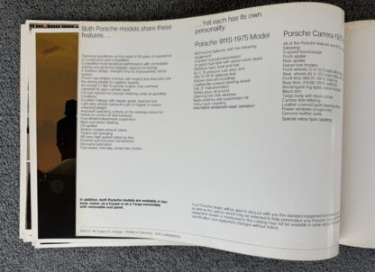 1975 Porsche 911 Range Full Brochure - Image 18