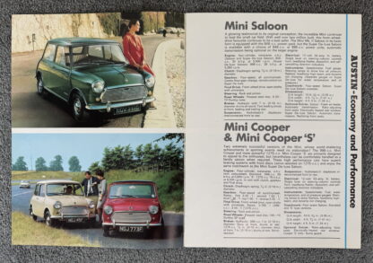 1968 Austin Range Brochure Mini, Cooper, A60, 1100, 1300, 1800, 3 litre - Image 2