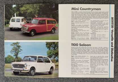 1968 Austin Range Brochure Mini, Cooper, A60, 1100, 1300, 1800, 3 litre - Image 3