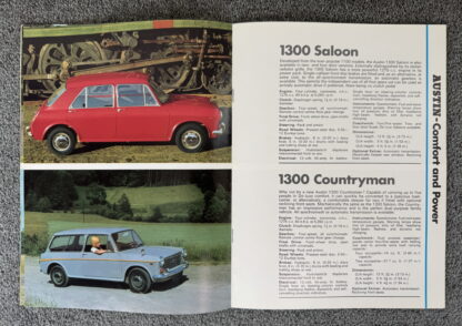 1968 Austin Range Brochure Mini, Cooper, A60, 1100, 1300, 1800, 3 litre - Image 4