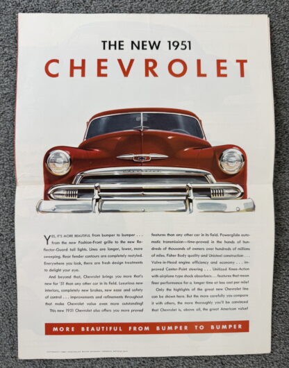 1951 Chevrolet Range Bel Air, Styleline, Fleetline Brochure - Image 2