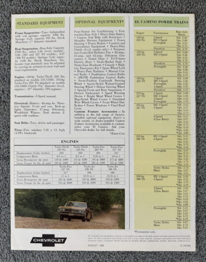 1967 Chevrolet El Camino Brochure - Image 8