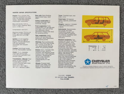 1968 Hillman Hunter Safari (Chrysler) Brochure - Image 6