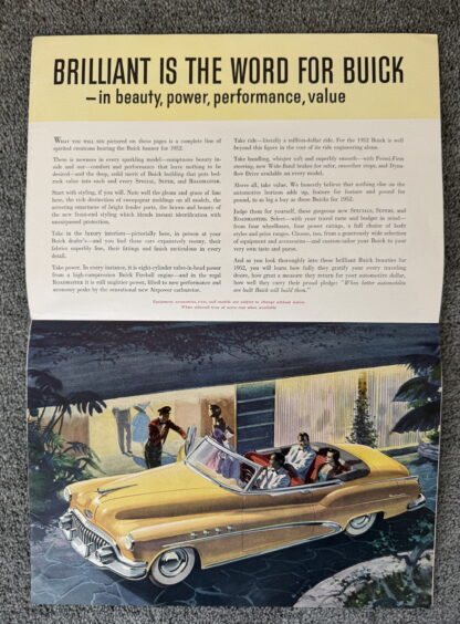 1952 Buick Special, Super Series 50, Roadmaster Series 70 Range Brochure - Image 2