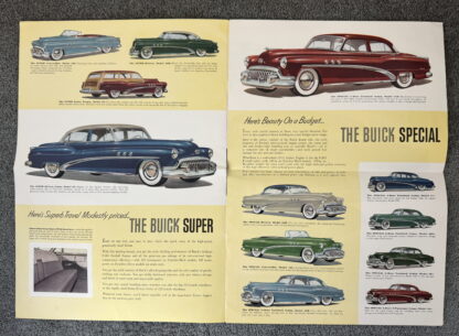 1952 Buick Special, Super Series 50, Roadmaster Series 70 Range Brochure - Image 3