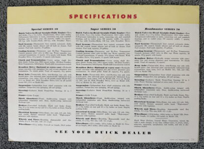 1952 Buick Special, Super Series 50, Roadmaster Series 70 Range Brochure - Image 6