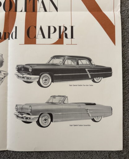 1952 Lincoln Cosmopolitan, Capri Brochure - Image 8