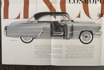 1952 Lincoln Cosmopolitan, Capri Brochure - Image 9