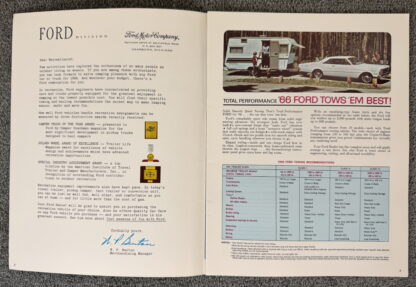 1966 Ford Recreation Brochure Mustang Falcon Fairlane Pickups Wagons Vans - Image 2