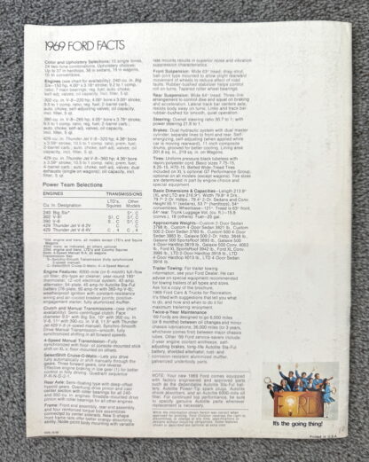1969 Ford Full Range Brochure Galaxie, XL, LTD, Custom, Wagons - Image 13