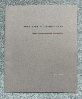 1996 Ford Mustang SVT Cobra Brochure
