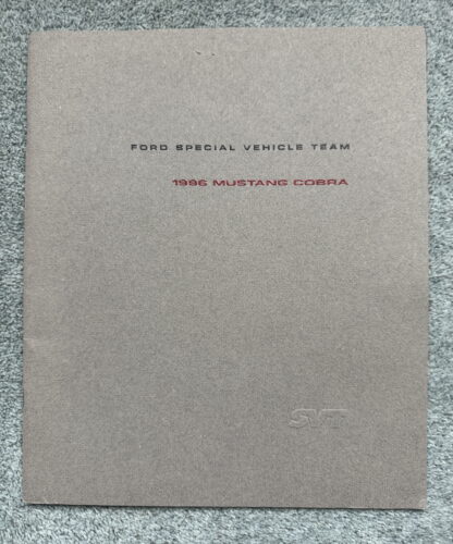 1996 Ford Mustang SVT Cobra Brochure