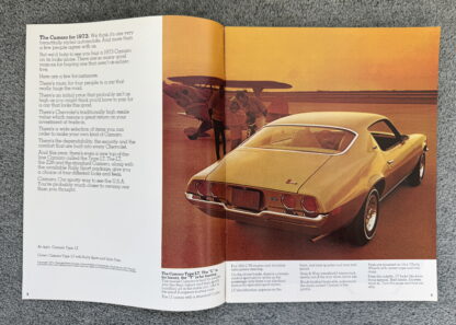 1973 Chevrolet Camaro Brochure - Image 2