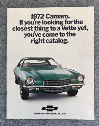 1972 Chevrolet Camaro Brochure