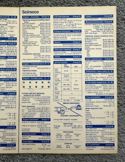 1980 Volkswagen Quick Data, Quick Check Brochures - Image 3