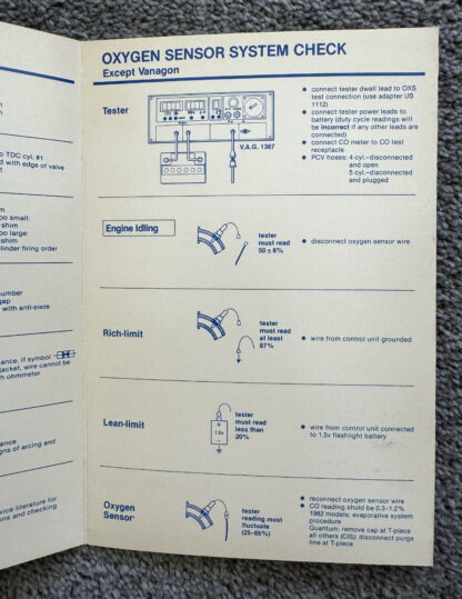 1980 Volkswagen Quick Data, Quick Check Brochures - Image 13